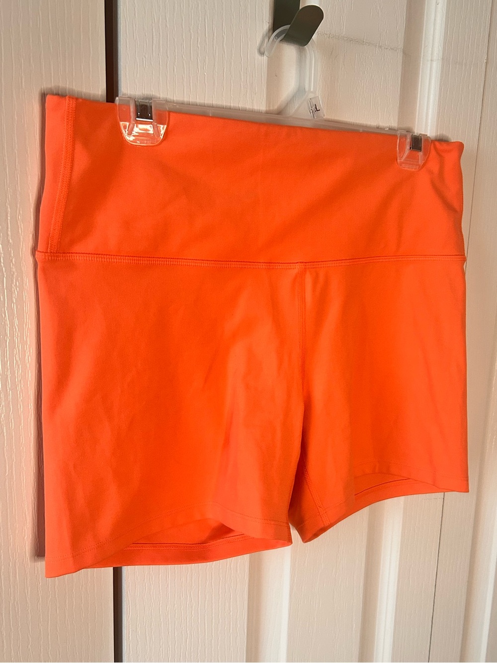 All in Motion Women’s XL High-Waist Athletic Bike Shorts Bright Orange Inseam 5” - Picture 2 of 5